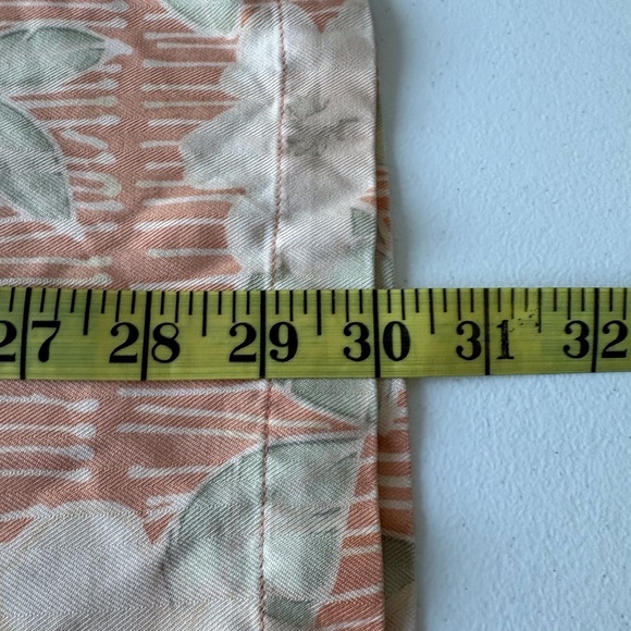 Tommy Bahama Men Size L Silk Short Sleeve Shirt Tropical Beach Cruise Peach Soft - Picture 10 of 10